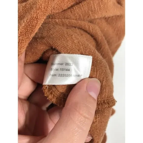 Marine Layer Set Women's Terry Out Resort Top Shorts Brown Casual Relaxed Vaca - Picture 11 of 16